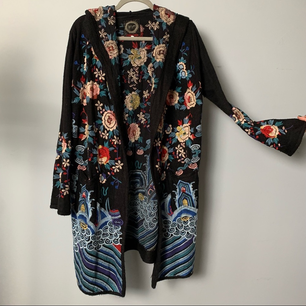 JOHNNY WAS BIYA EMBROIDERED DUSTER